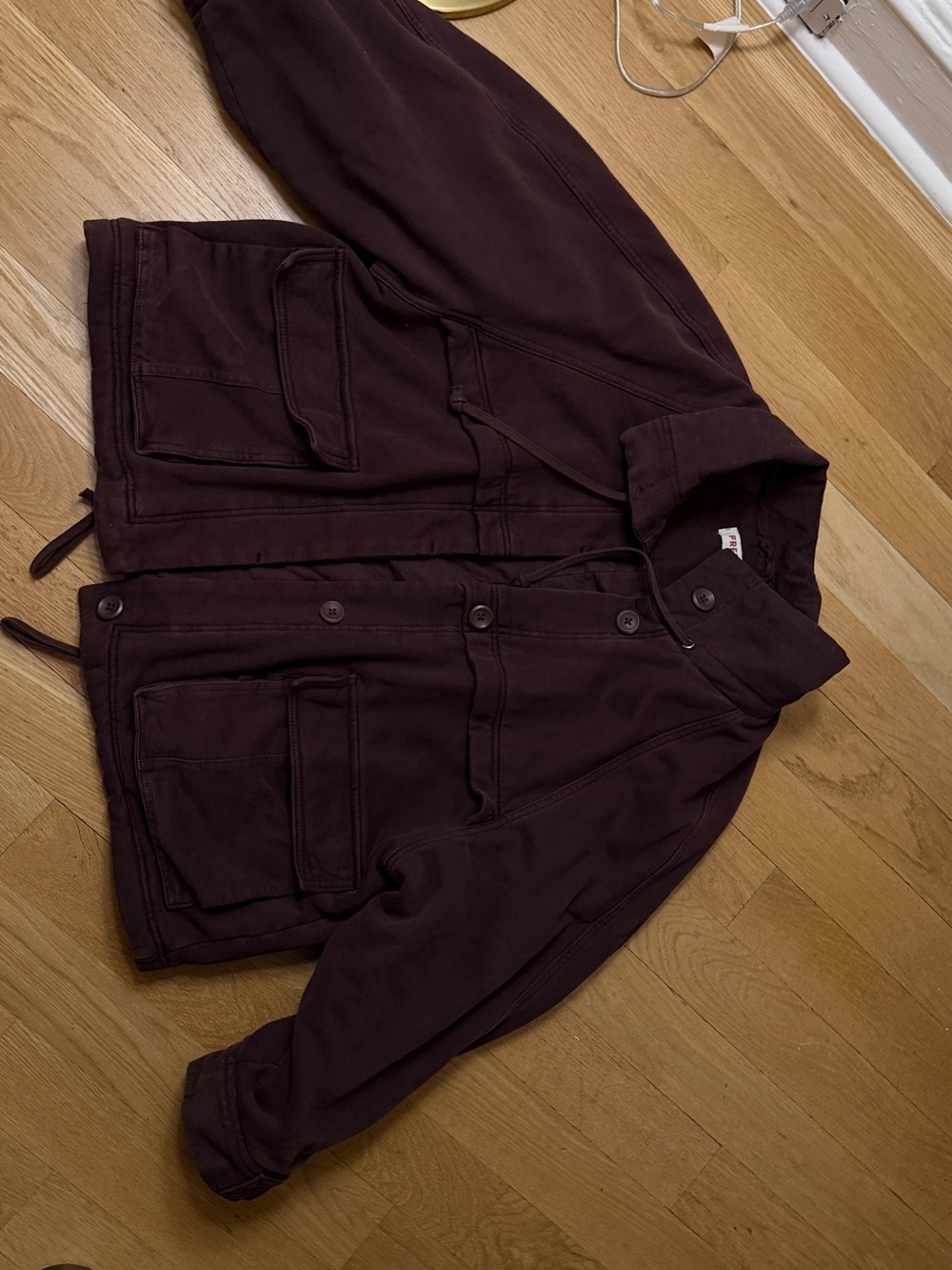 Free People Jojo Washed Oversized Funnel-Neck Jacket - Dark Brown - Picture 5 of 5